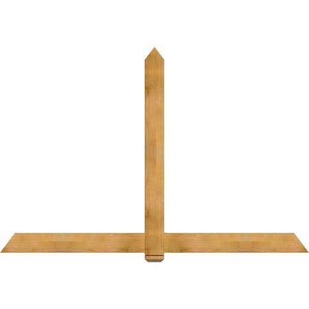 Ekena Millwork Eugene Rough Sawn Timber Gable Bracket, Western Red Cedar, 96"W x 64"H x 2"D x 6"F, 16/12 Pitch GBW096X64X0206EUG00RWR